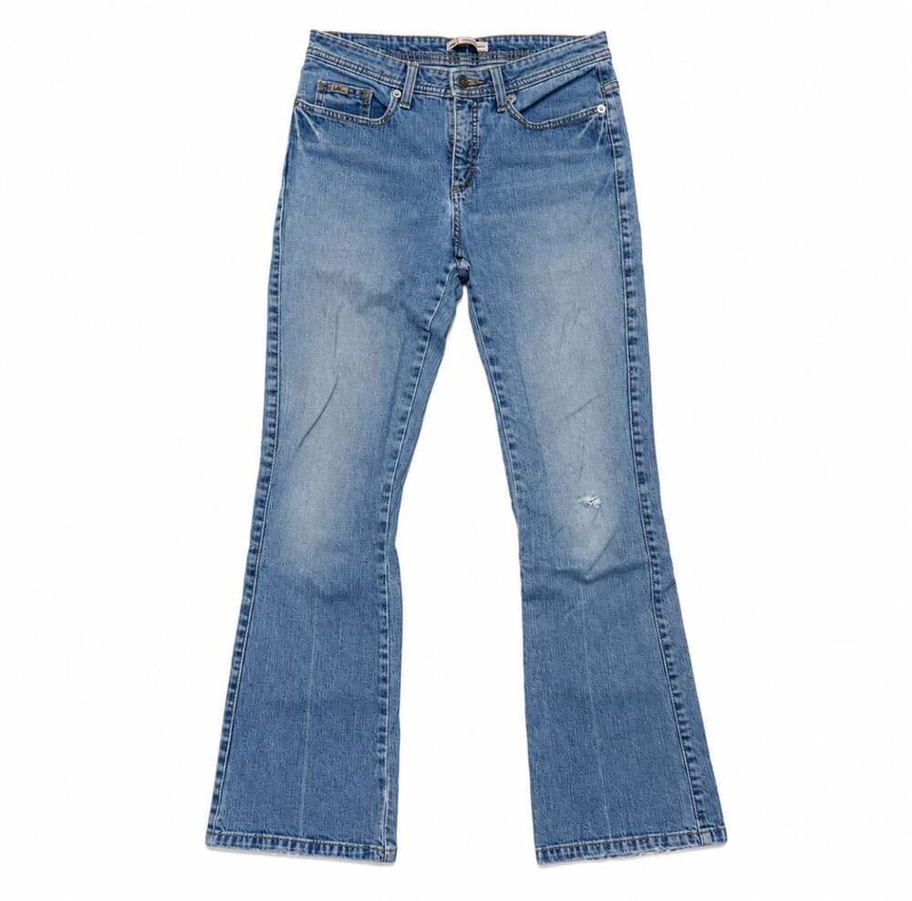 Lee Midrise Bootcut Lower on the Waist Blue Denim Jeans Size 10M